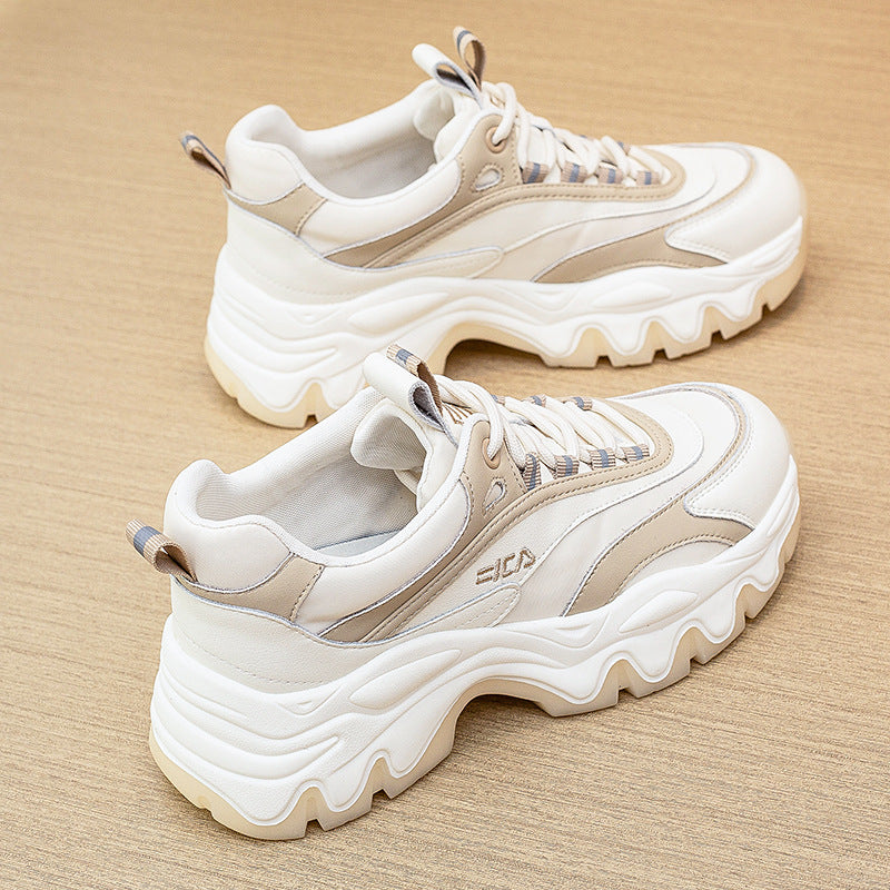 Women's Running Spring Ladies Thick-soled Suction Film Sneakers