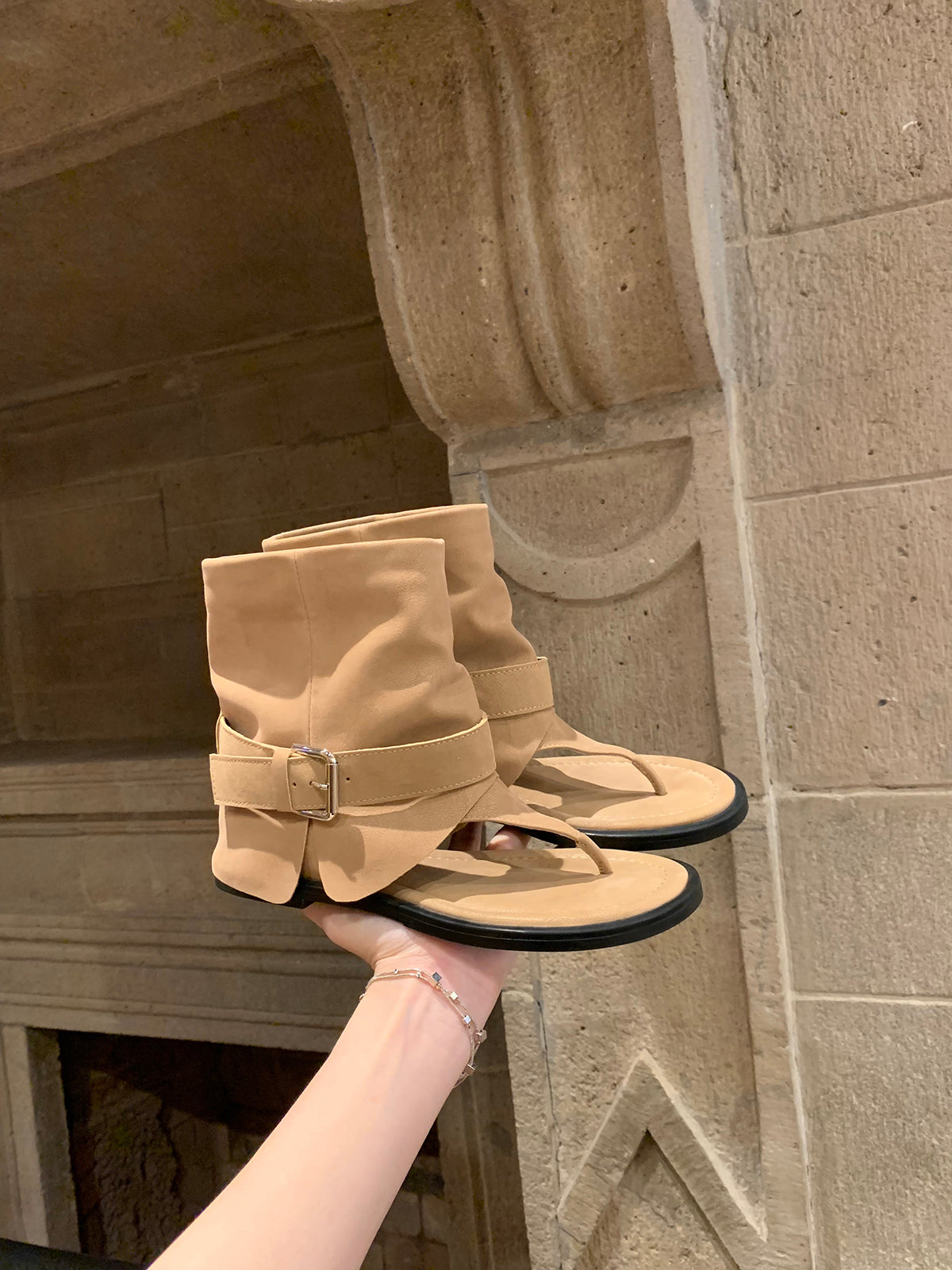 Fashion Toe Summer Genuine Round Personality Sandals