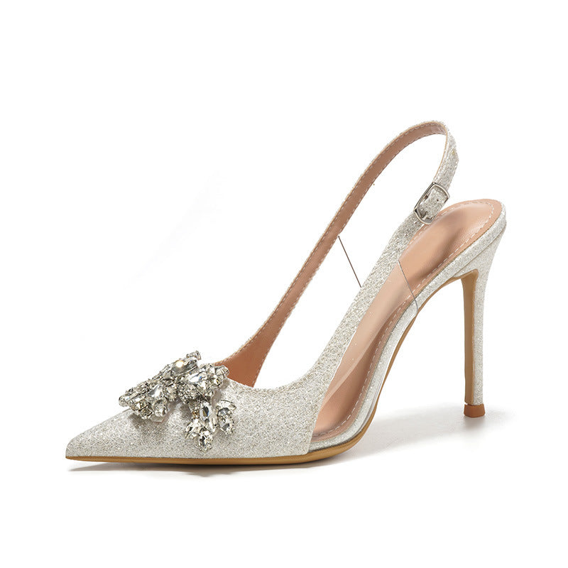 Toe Shallow Mouth White Fine High High-grade Heels