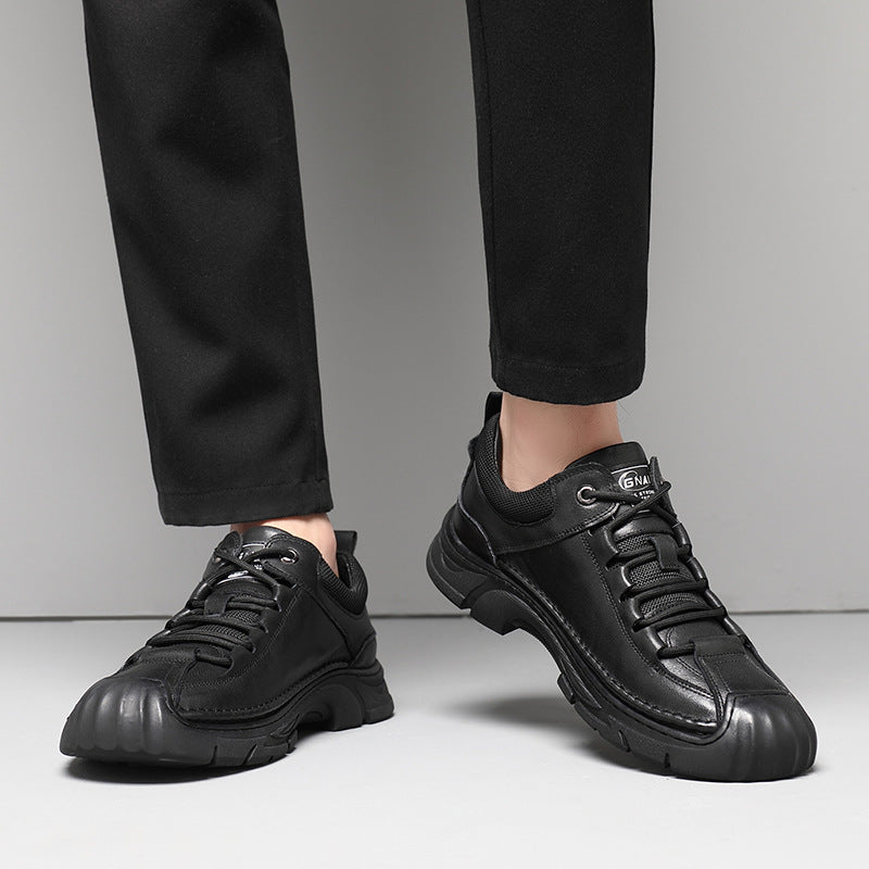 Men's First Layer Cowhide Soft Bottom Comfortable Leather Shoes