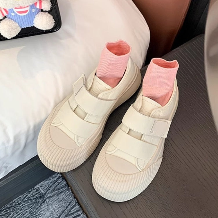 Women's Platform Fluffy Thick Fleece Warm Leisure Biscuit Casual Shoes