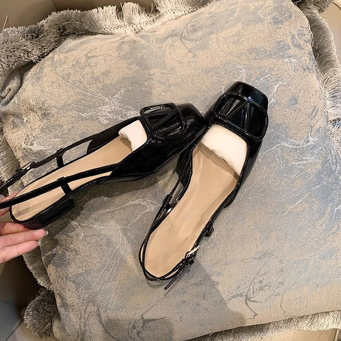 Women's Summer Fashion Spring Female Square Toe Comfortable High Outer Women's Shoes