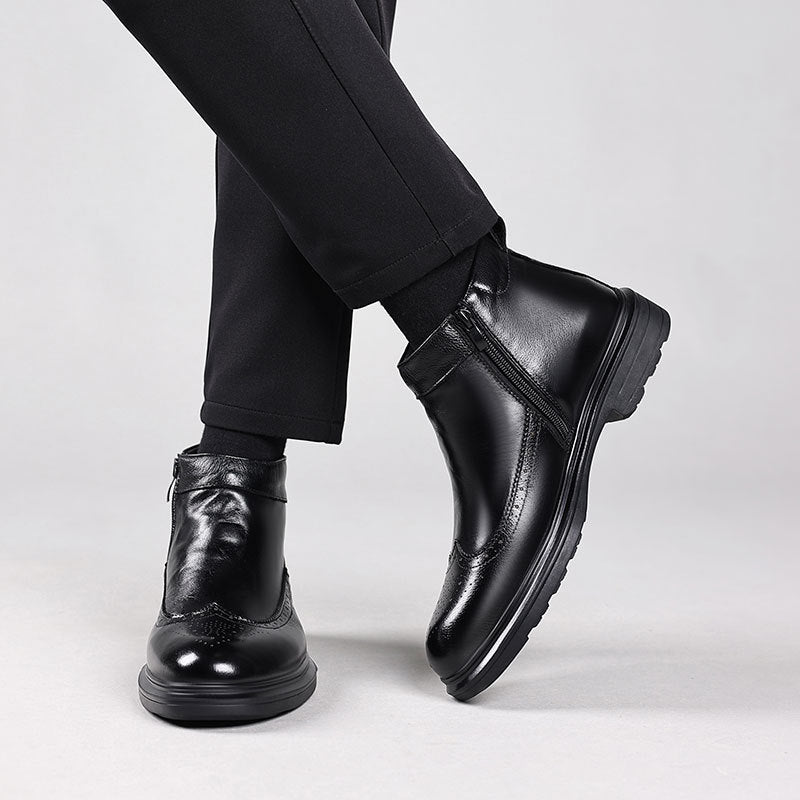 Men's Winter Genuine Cotton Business Wool Warm Men's Shoes