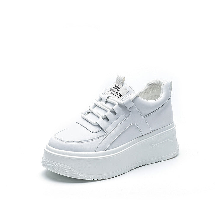 Women's White Spring Single-layer Fashionable Platform Comfortable Casual Shoes