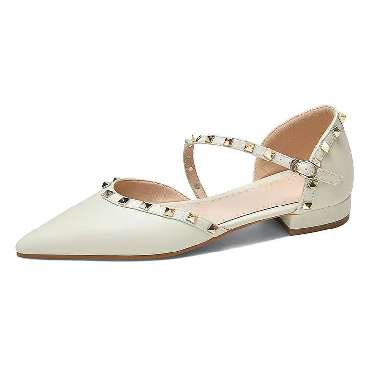 Women's Adult Lady Like Woman Wind Bottom For Leather Shoes