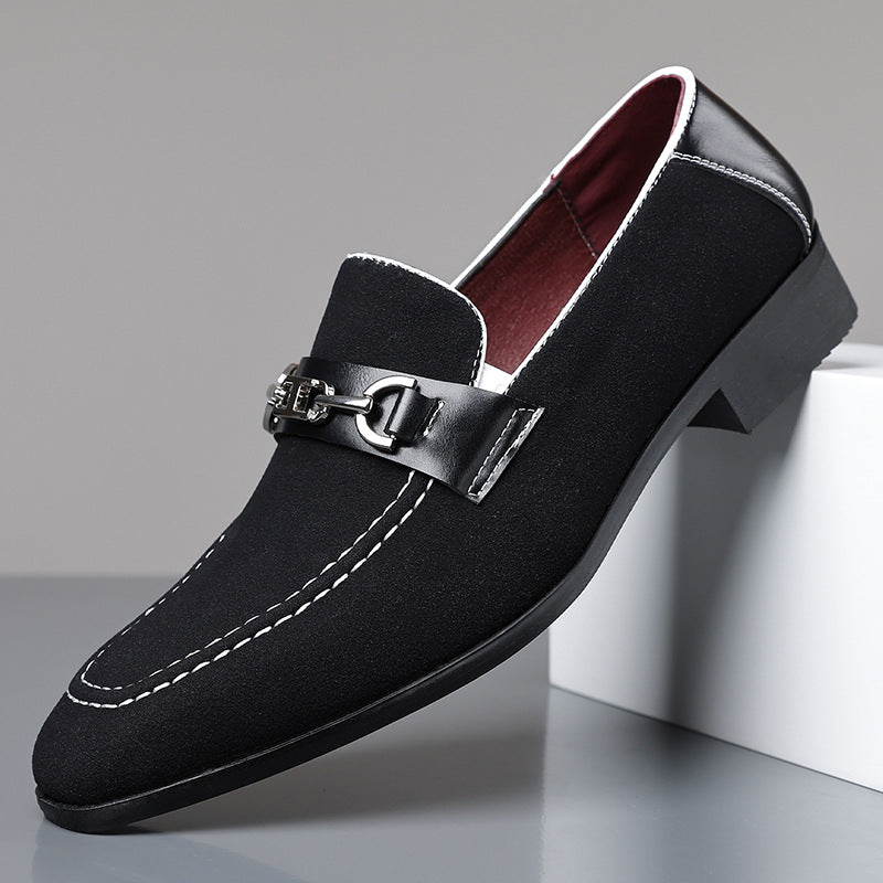 Men's British Style Leisure Trend Versatile Slip-on Men's Business Leather Shoes