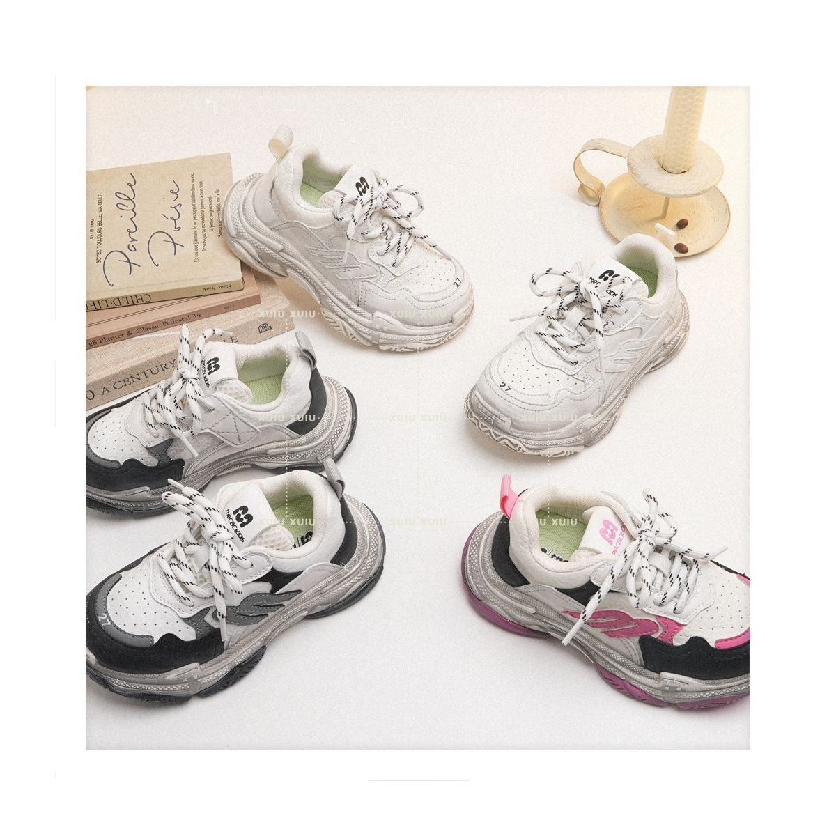Children's Paris Sports Retro Boys Velcro Kid's Sneakers