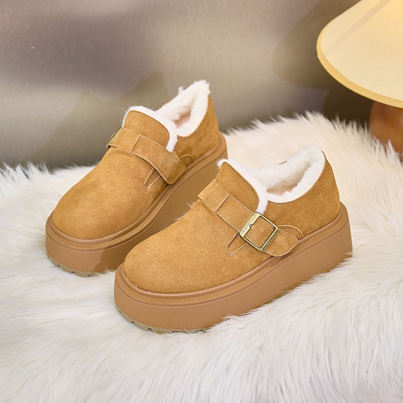 Women's Thick Bottom Fleece-lined Authentic Cotton Warm Snow Boots