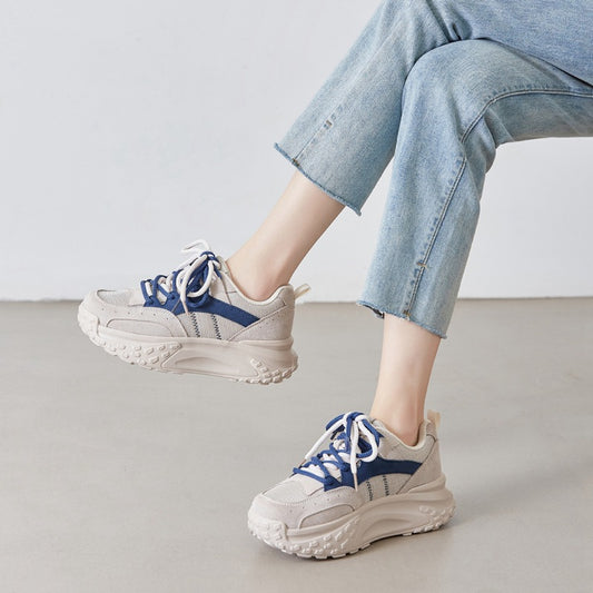 Women's Spring Thick-soled Small Elevator Wild Lightweight Casual Shoes