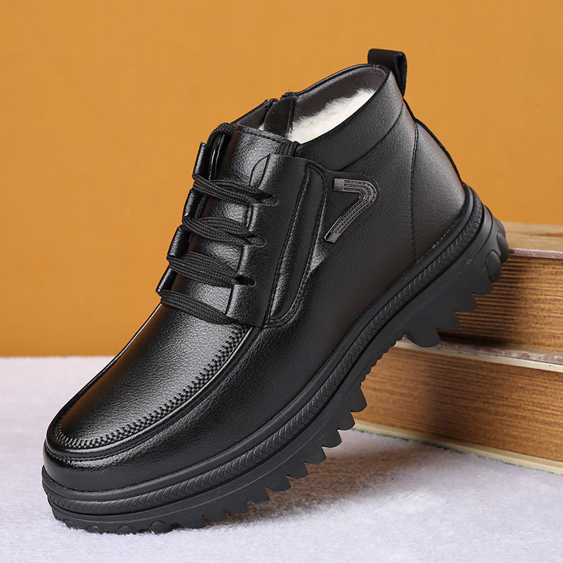 Men's Large Cotton Winter Warm Breathable Genuine Men's Shoes