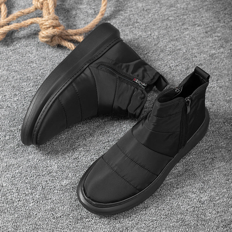Versatile Down Fleece-lined Warm Trendy Fashion Men's Shoes