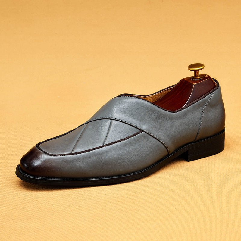 Men's Genuine England Style Slip-on Soft Bottom Men's Casual Leather Shoes