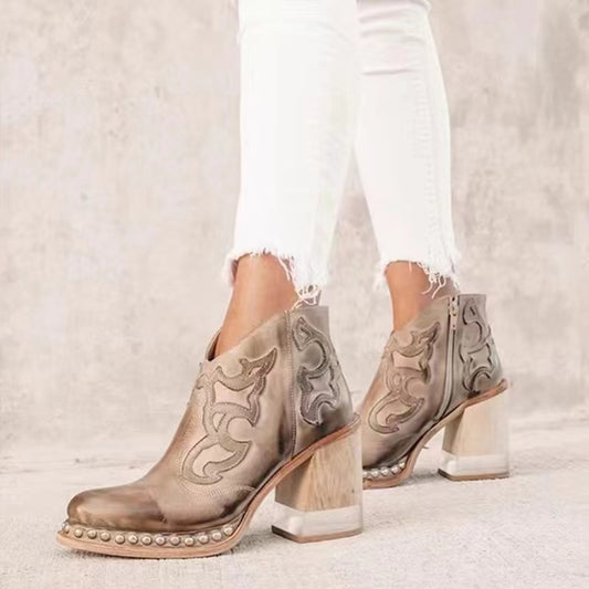 Women's Vintage Crystal Transparent High Fashion Plus Boots