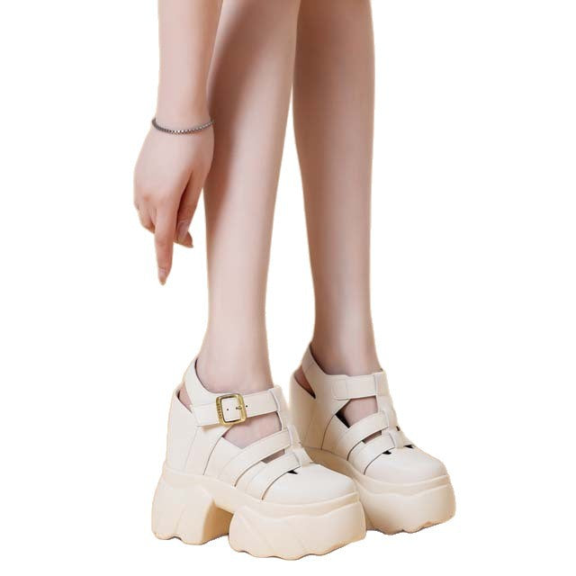 Women's Roman Style Platform Height Increasing Insole Sandals