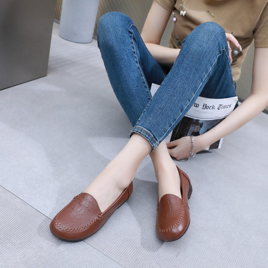 Women's Retro Authentic Leisure Versatile Plus Size Soft Loafers