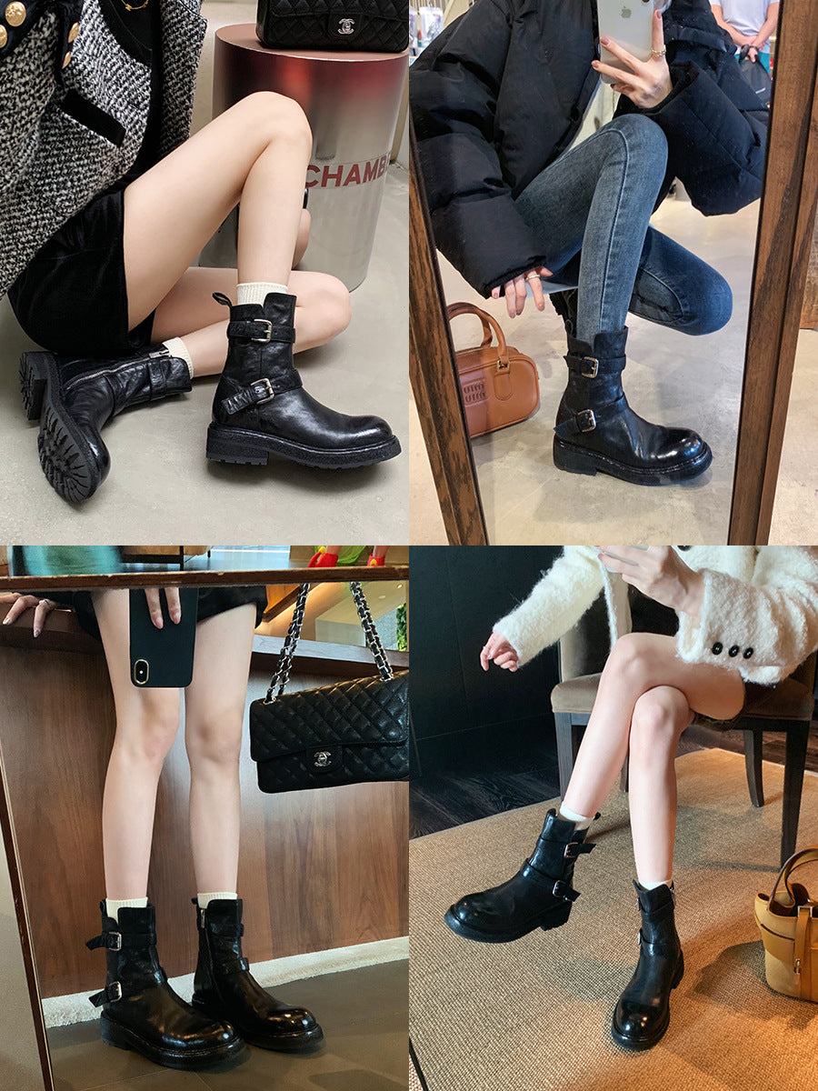 Horse Skin Thin Booties Female Report Boots