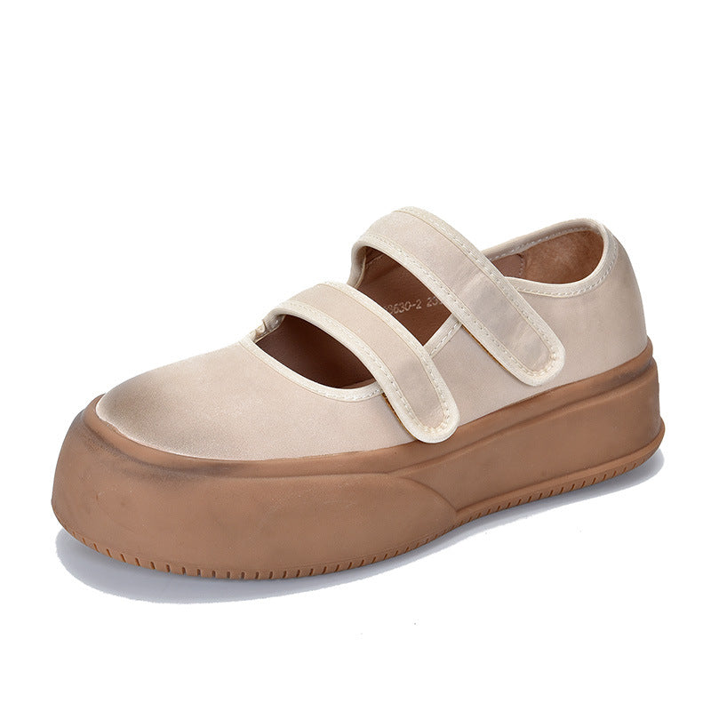 Women's Price Pumps Spring Velcro Platform Retro Casual Shoes