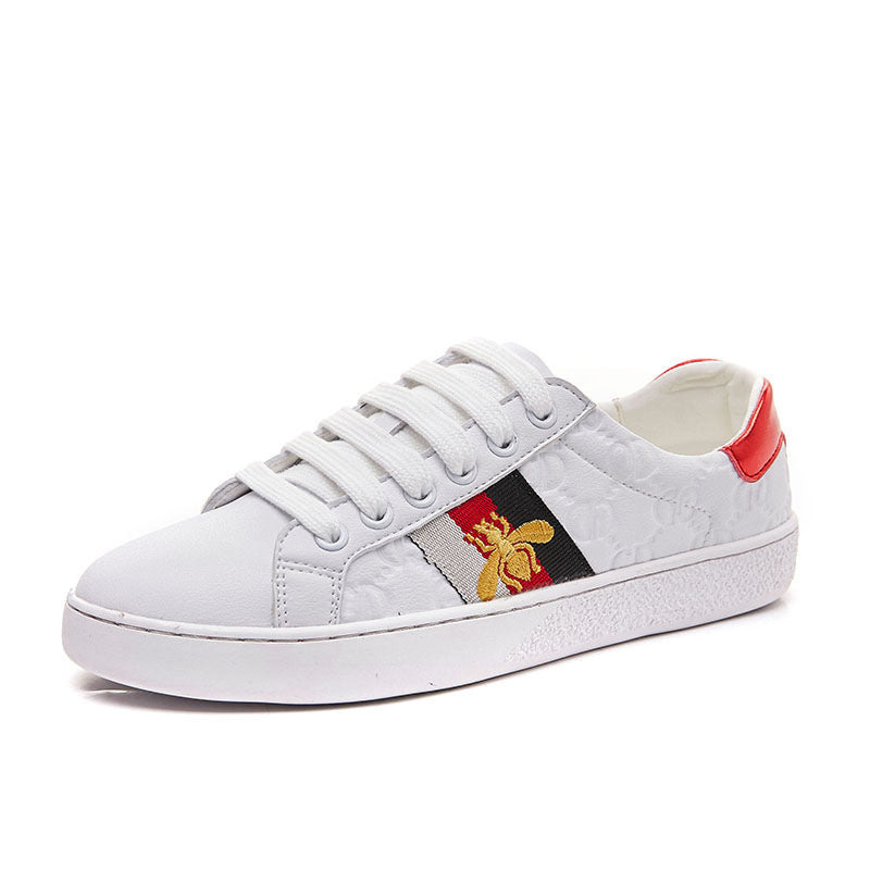 Women's Style Trendy Easy Wear Bee Embroidered Sneakers