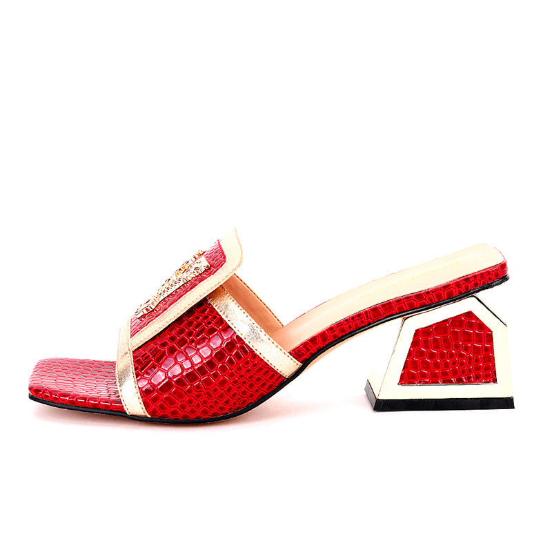 Women's High V Buckle The Wedding Party To Bag Heels