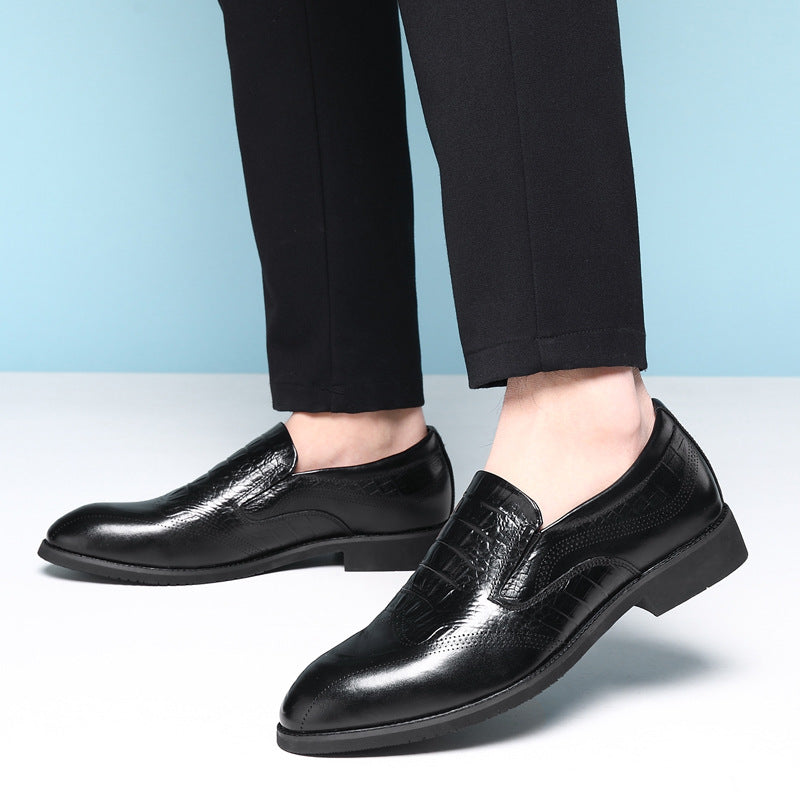 Men's Top Layer Cowhide Business Small Size Leather Shoes