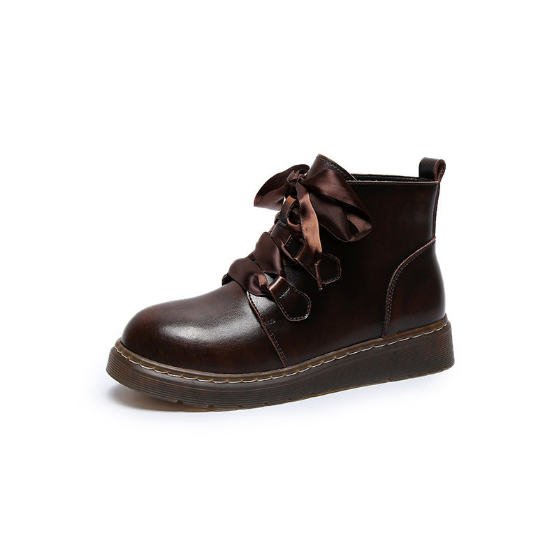 Women's Martin Ankle British Style Pumps Thin Boots