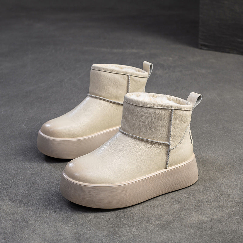 Shu Dong Fleece-lined Warm Leisure Platform Cotton Fashion Boots