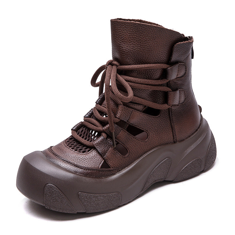 Out Breathable British Style Roman Thick Sandals