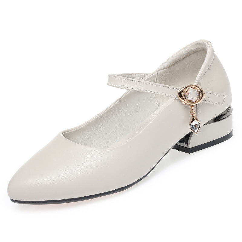 Women's White For Cheongsam Catwalk Mother Dancing Soft Leather Shoes