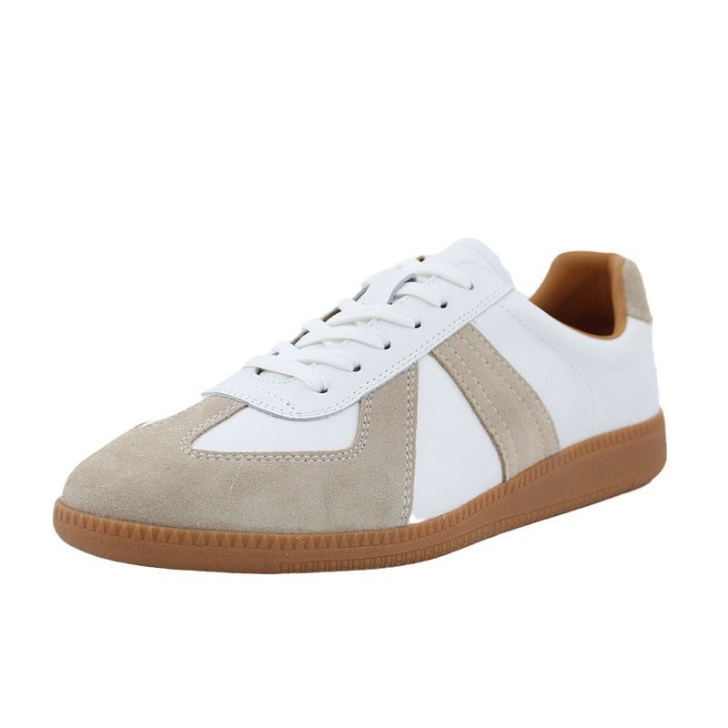 Men's German Training Genuine Breathable White Autumn Low Top Leather Shoes