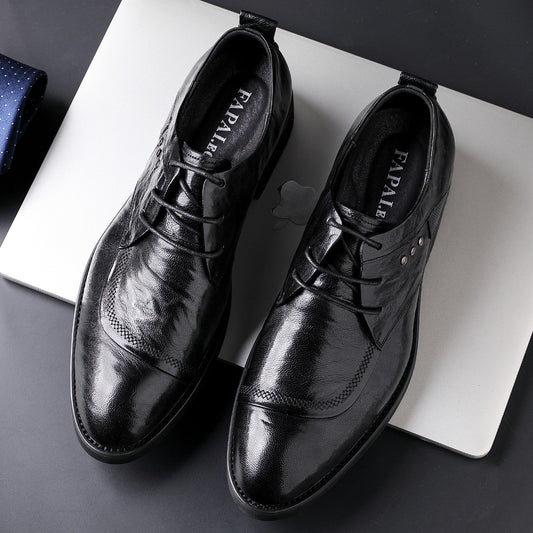 Men's Comfortable Low Top Business British Style Leather Shoes