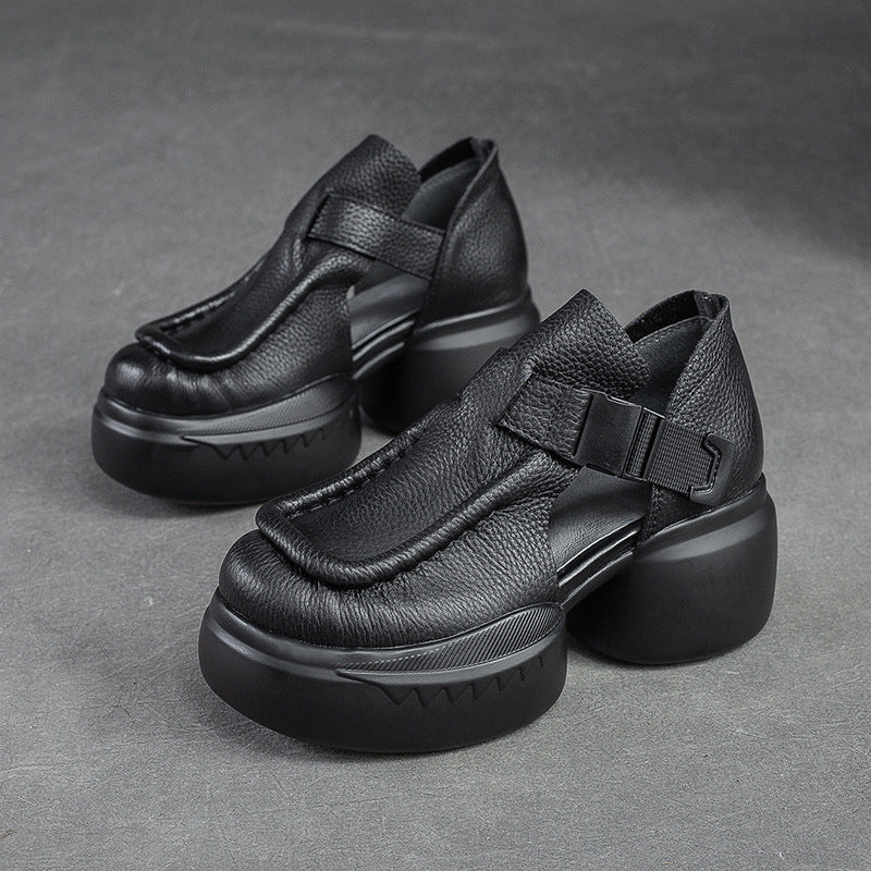 Women's Shu Breathable Closed Toe Hollow Velcro Heels