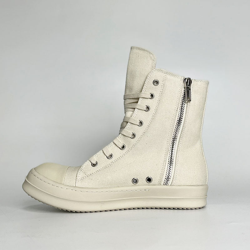Men's Thick-soled Round Head Leisure Board Plus Canvas Shoes