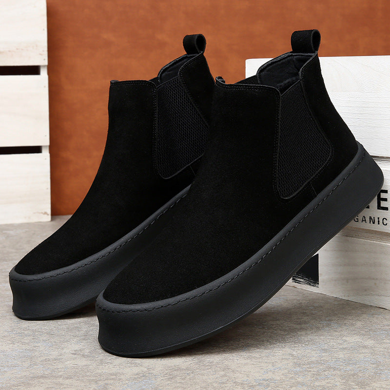 Men's Winter Martin Genuine Chelsea Fleece-lined Warm Boots