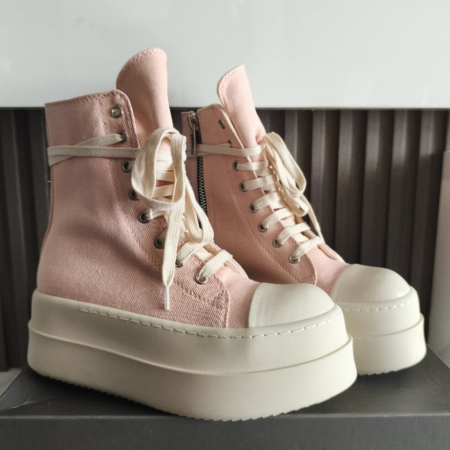 Women's Cloth Fashion Platform Height Increasing Street Canvas Shoes