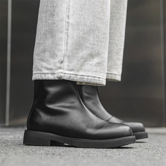 Men's Chelsea British Style Square Toe Booties Boots