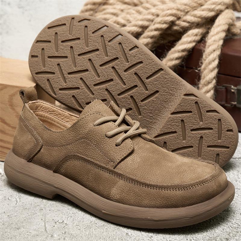 Men's First Layer Cowhide Retro Easy Matching Leather Shoes