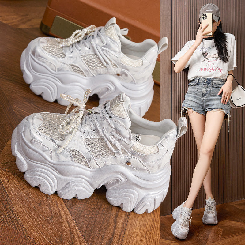 Women's Dad Summer Hollow Breathable Versatile Sports Sneakers