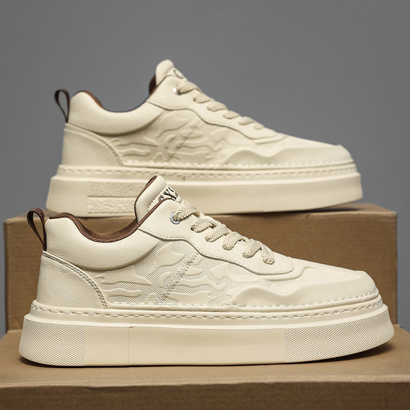 Men's High-grade Versatile Design Height Increasing Green Sneakers