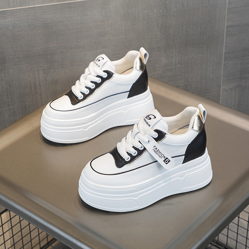 Women's Autumn Platform Fashionable Round Toe Heightened Easy Wear Women's Casual Shoes