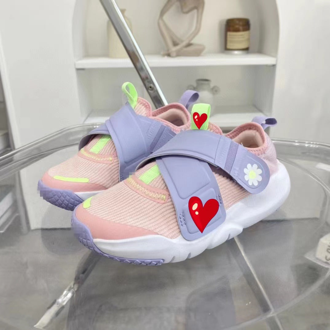Children's Saucer Low Top Velcro Fastener Slip-on Kid's Sneakers