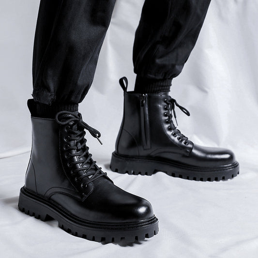 Martin Male British High Top Length Zipper Boots