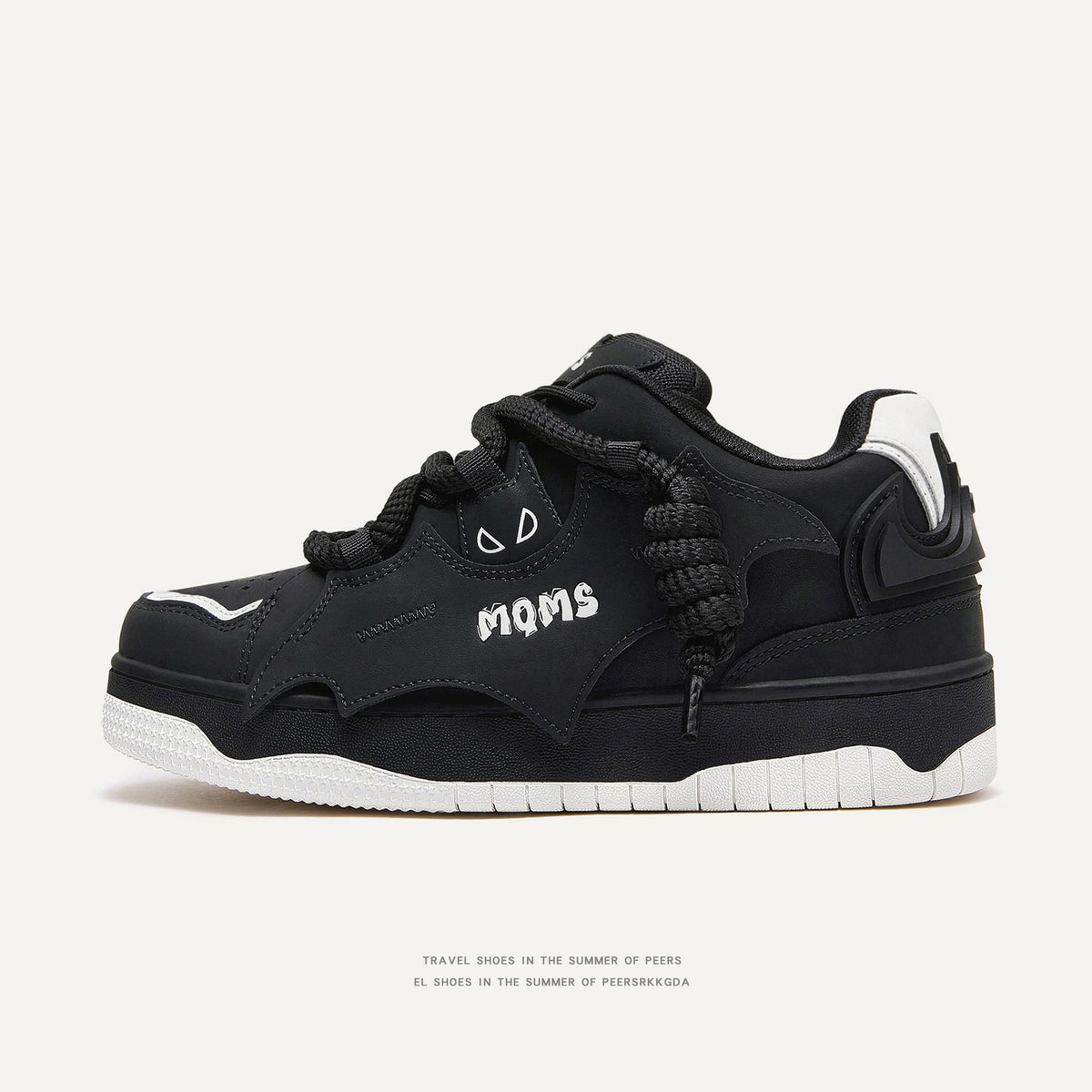 Women's & Men's Trendy Cool Bat Black Youth Bread Sneakers