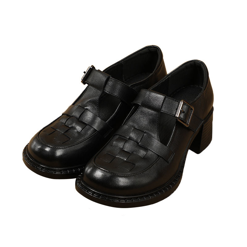 Women's Autumn Retro Ethnic Washed Napa Hole Casual Shoes