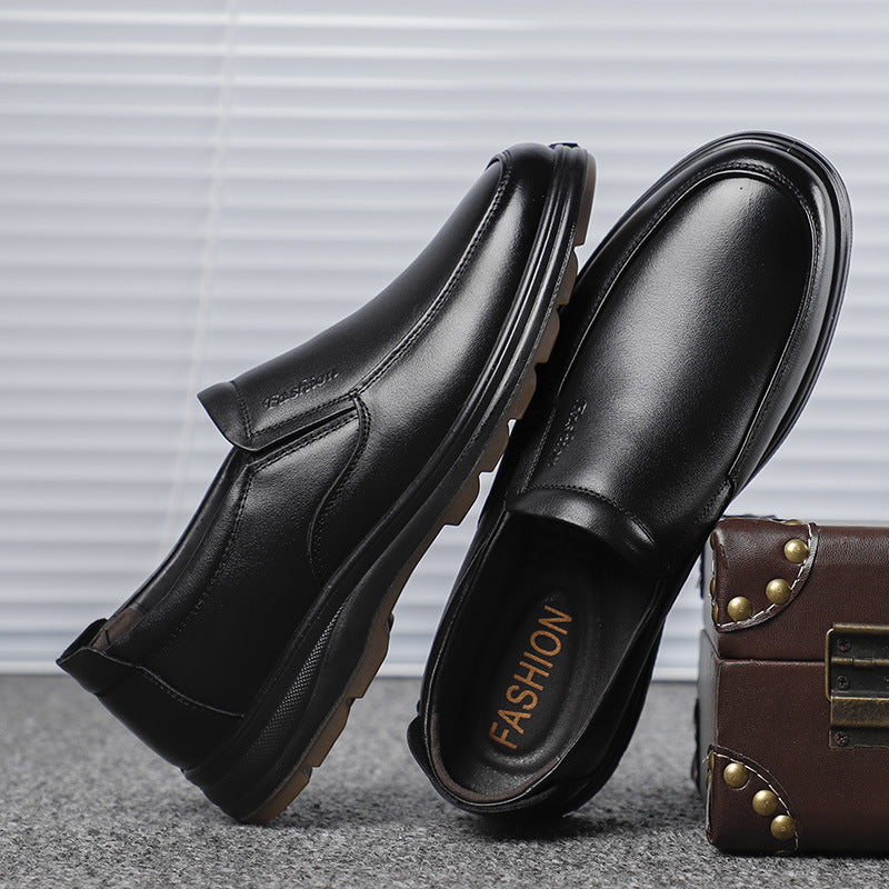 Men's Breathable Business Formal Wear Cowhide Soft Casual Shoes