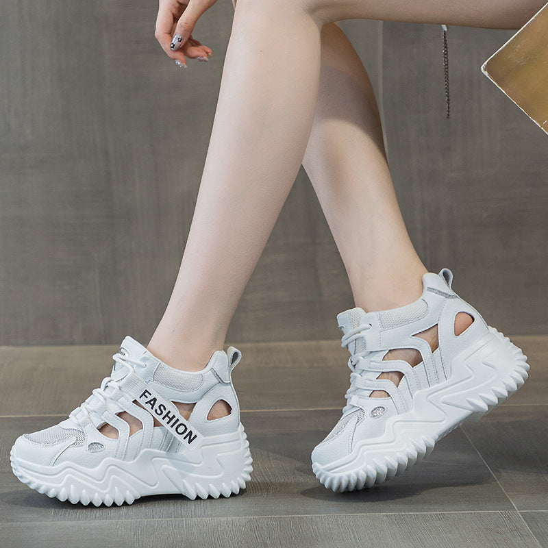 Women's Bottom Daddy Fried Street Summer Portable Show Feet Sneakers