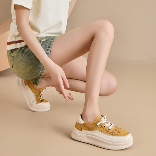 Women's Platform White Early Autumn Korean Fashion Casual Shoes