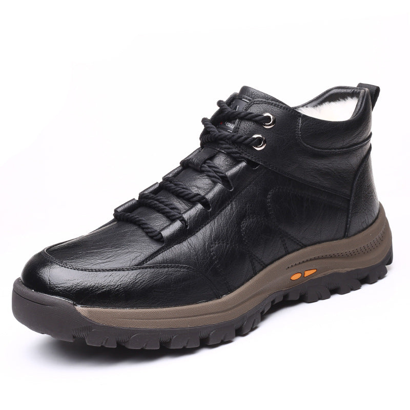 Men's Size Cotton Plus Sizes Warm Thick Fleece-lined Big Men's Shoes