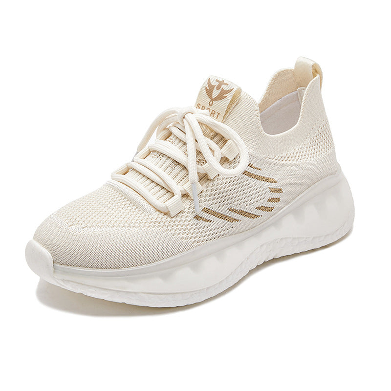 Women's Flying Woven Breathable Soft Bottom Running Sneakers