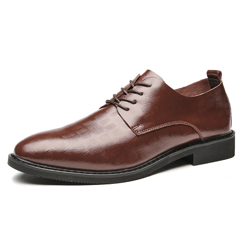 Men's Embossed Business Formal Soft Bottom Comfortable Leather Shoes