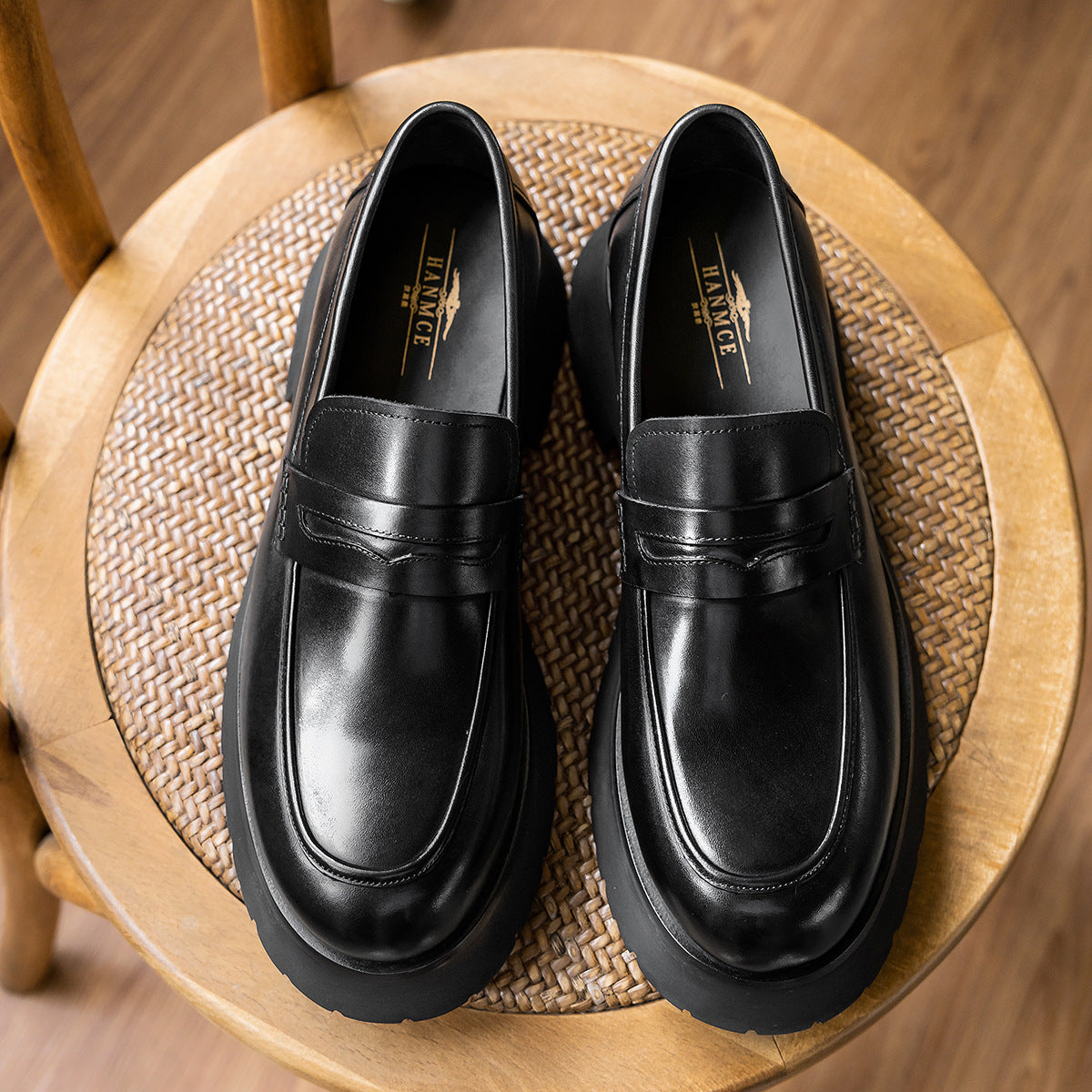 Men's Trendy Big Toe Thick Bottom Elevator Loafers